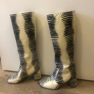 Maryam Nassir Zadeh MNZ Lune Boot in Zebra Patent